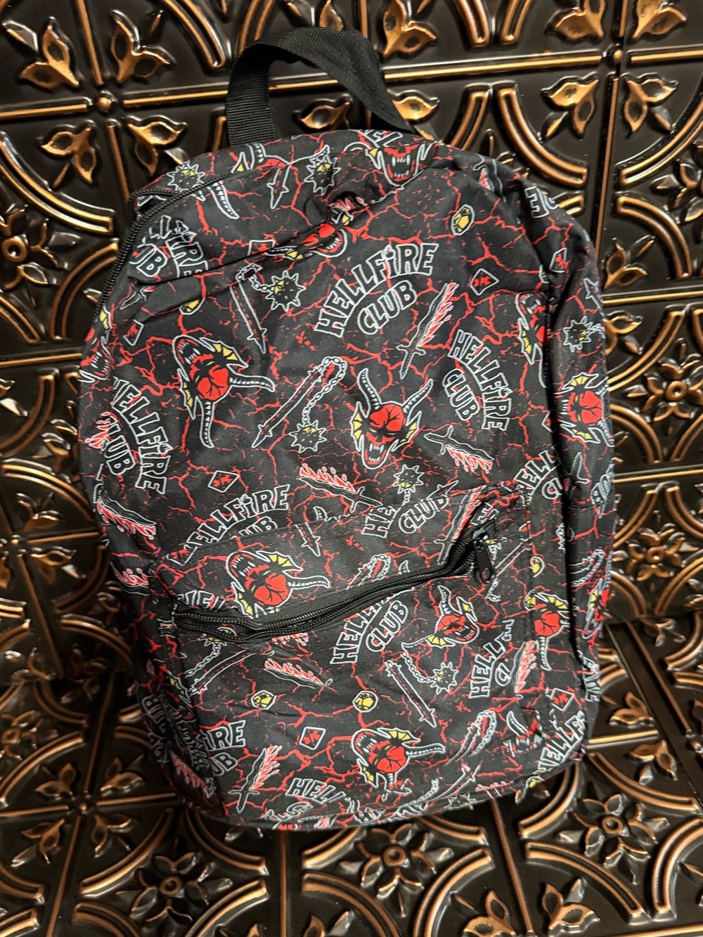 Hellfire Club Graphic Black & Red Backpack